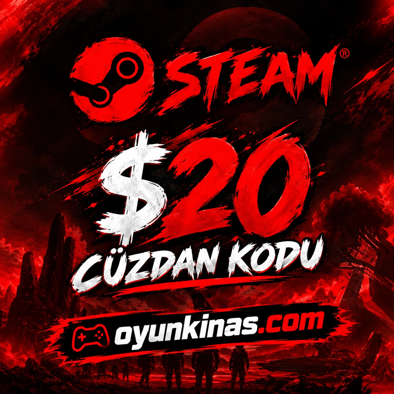 Steam 20 Dolar Cüzdan Kodu (TR-Global) - ( Sürpriz Paket )