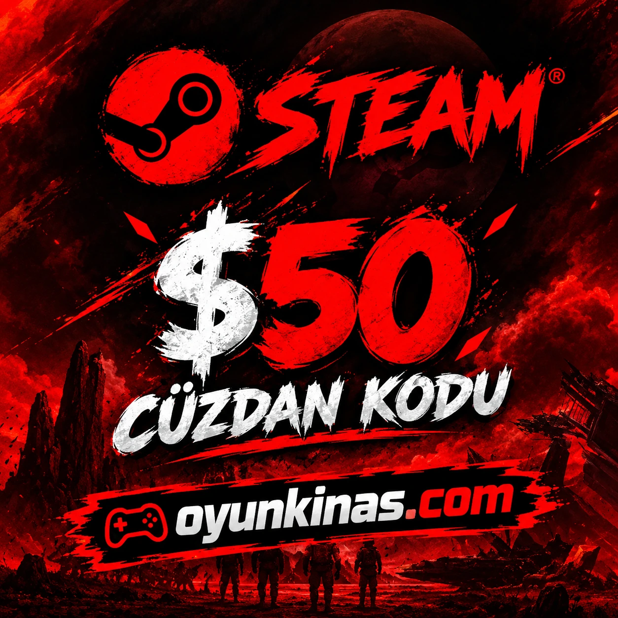 Steam 50 Dolar Cüzdan Kodu (TR-Global) - ( Sürpriz Paket )